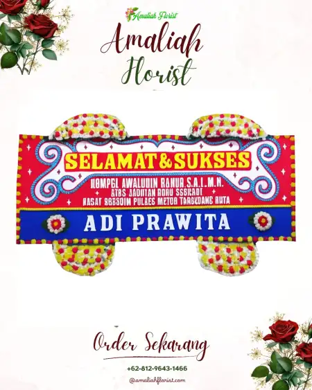 Papan Bunga Ucapan Selamat Empat Petulai Dangku